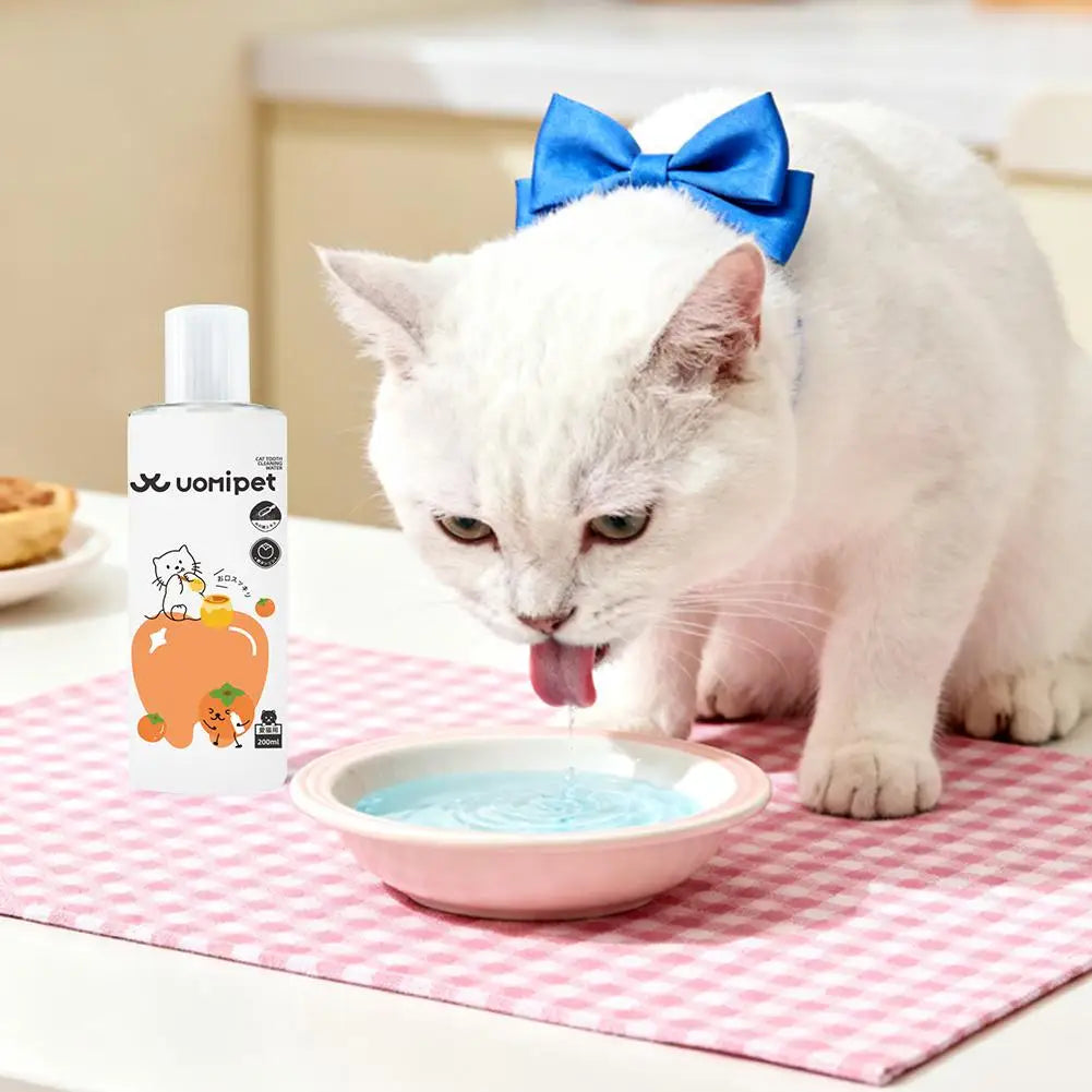 NEW Dog Cat Mouthwash 200ml Natural Oral Care Water Additive For Fresh Breath Tartar Control Effective Teeth Cleaner Deodorizer